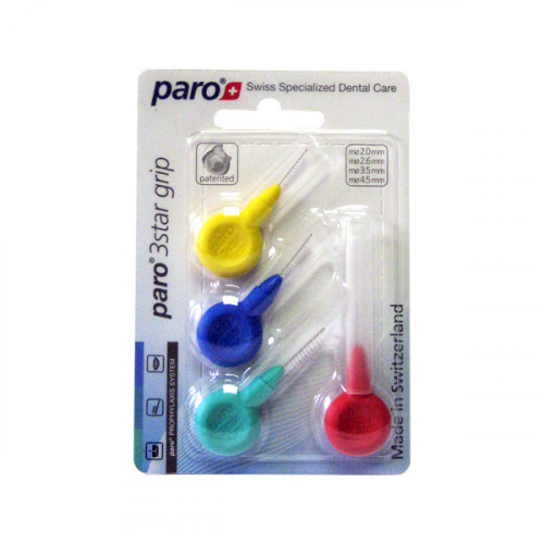 Ершики Paro 3star grip разного диаметра, 4 шт