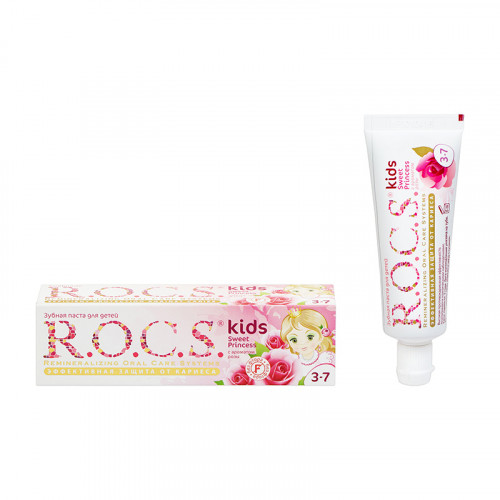 Зубная паста R.O.C.S. Kids Sweet  Princess с розой, 35 мл