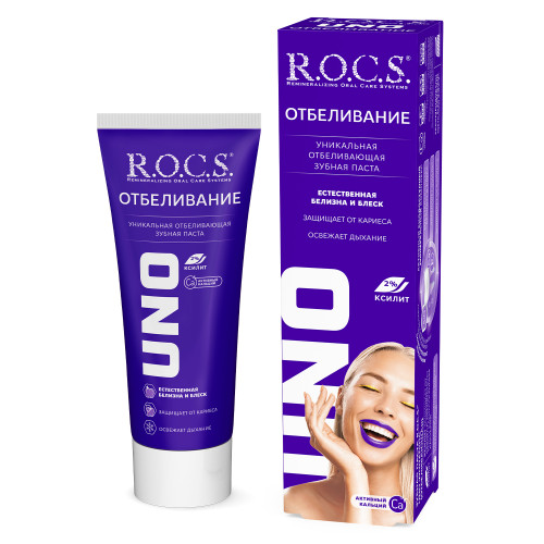 Зубная паста R.O.C.S. Uno Whitening, 60 мл