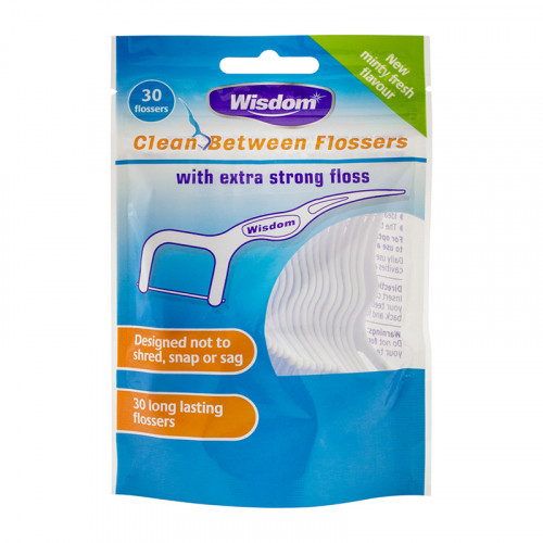 Зубочистки Wisdom Clean Between Flossers супер прочные, 30 шт