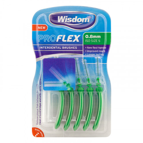 Ершики Wisdom Proflex 0.8 mm цилиндрические, 5 шт