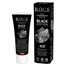 Зубная паста R.O.C.S. Black Edition черная отбеливающая, 60 мл