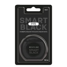 Зубная нить Revyline PTFE Black Edition, мятная вощеная, 50 м