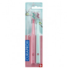 Набор зубных щеток CURAPROX CS 5460 ultra soft Duo Japan (мятная, розовая), 2 шт