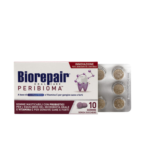 Жевательная резинка Biorepair Peribioma, 10 шт Жевательная резинка Biorepair Peribioma, 10 шт