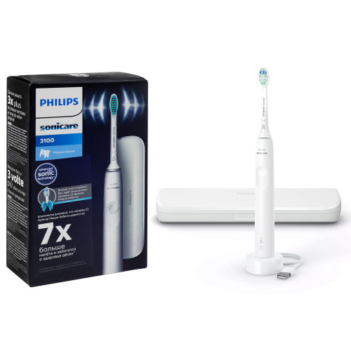 Электрическая зубная щетка Philips Sonicare 3100 series HX3673/13 + Дорожный чехол