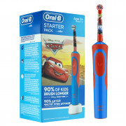 Детская электрическая зубная щетка Braun Oral-B Vitality D100 Kids Тачки Starter Pack, 3+