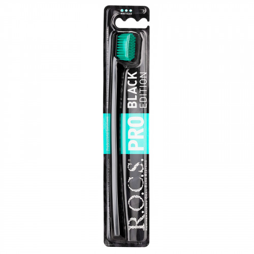 Зубная щетка R.O.C.S.PRO 5940 Black Edition, зеленая, soft