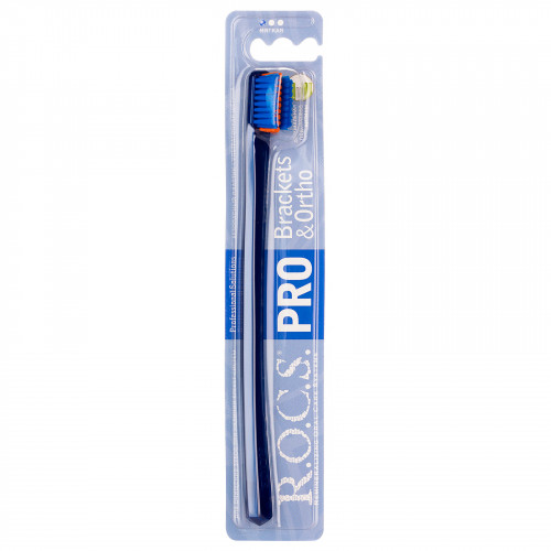Зубная щетка R.O.C.S. PRO Brackets & Ortho синяя, мягкая