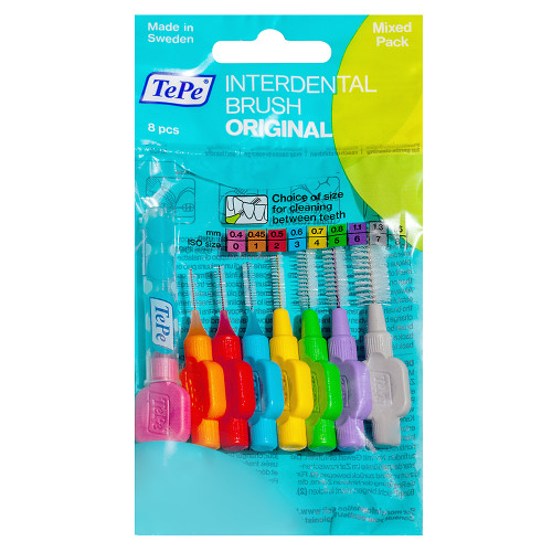 Ершики TePe Interdental Brush Original 0-5 Микс, 8 шт.