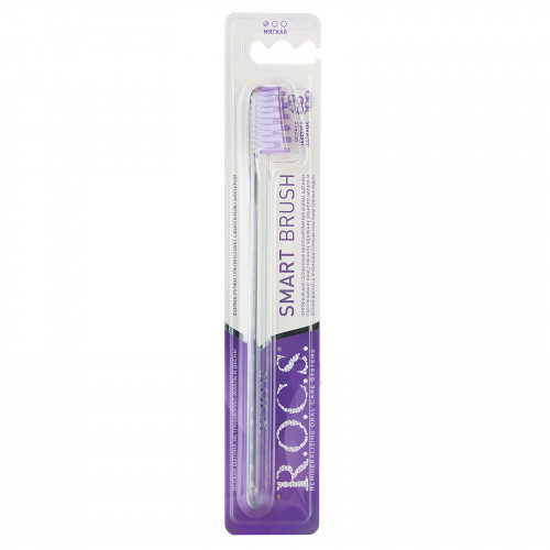 Зубная щетка R.O.C.S. Модельная прозрачная-фиолетовая, soft