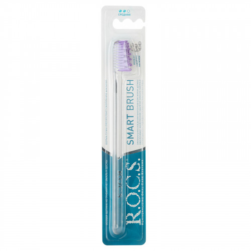 Зубная щетка R.O.C.S. Модельная прозрачная-фиолетовая