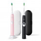 Набор щеток Philips Sonicare 4300 Protective Clean Hx6800/35 розовая + черная