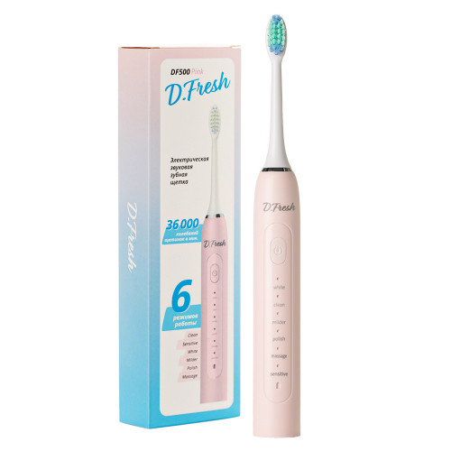 Электрическая зубная щетка D.Fresh DF500, розовая