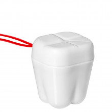 Revyline Бокс для молочных зубов "Зубик" QT-122, белый - красный