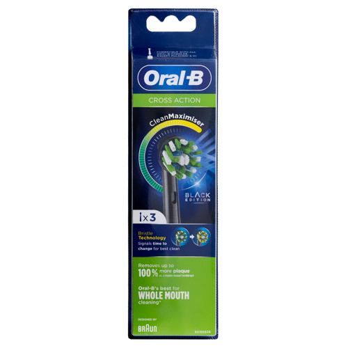 Насадки Braun Oral-B CrossAction Clean Maximiser Black Edition, 3 шт.