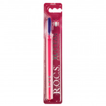 Зубная щетка R.O.C.S. XL-Clean розовая - синяя, medium