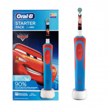 Детская электрическая зубная щетка Braun Oral-B Vitality Kids Cars Starter Pack, 3+