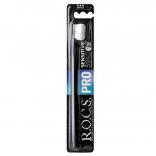 Зубная щетка R.O.C.S. PRO Sensitive 5940 черная-белая, мягкая