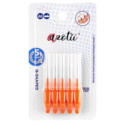 Ершики Azotii Q-SHAPED Interdental Brushes 1,2-1,5 мм, 5 шт