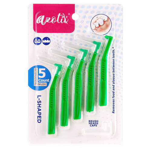 Ершики Azotii L-SHAPED Interdental Brushes 0,8 мм, 5шт