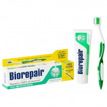 Набор Biorepair Total Protection зубная паста + щетка