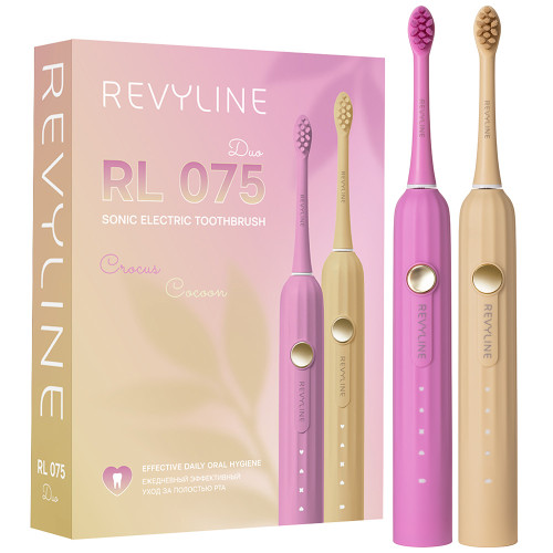 Набор электрических зубных щеток Revyline RL 075 DUO Сrocus + Сocoon Набор электрических зубных щеток Revyline RL 075 DUO Сrocus + Сocoon