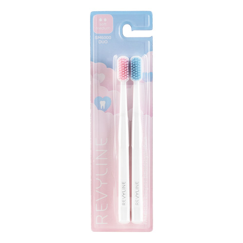Набор зубных щеток Revyline SM6000 DUO White/Pink + White/Blue Набор зубных щеток Revyline SM6000 DUO White/Pink + White/Blue