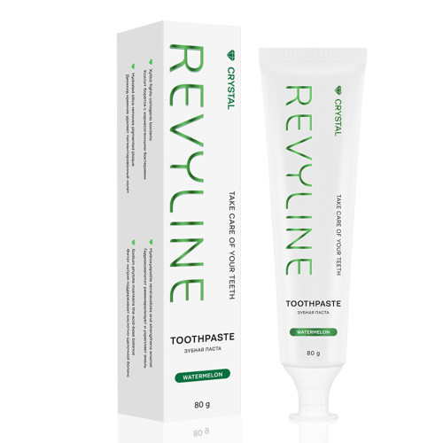 Зубная паста Revyline Crystal Арбуз, без фтора, 80 г Зубная паста Revyline Crystal Арбуз, без фтора, 80 г
