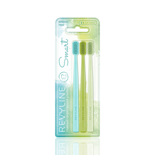 Набор зубных щеток Revyline SM6000 Smart Trio Limpet shell + White grape + Lime cream Набор зубных щеток Revyline SM6000 Smart Trio Limpet shell + White grape + Lime cream