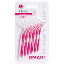 Ершики межзубные Revyline Smart L-type, размер 0 (0,40 мм) розовые, 6 шт.