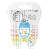 Зубная нить вощеная Revyline floss mini, полиэстер с бамбуковым углем, 15 м, голубая
