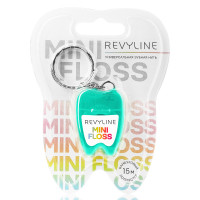 Зубная нить вощеная Revyline floss mini, полиэстер с бамбуковым углем, 15 м, бирюзовая
