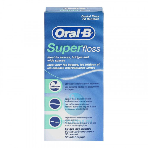 Зубная нить Oral-B Super Floss, 50 шт Зубная нить Oral-B Super Floss, 50 шт