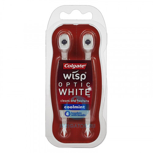 Зубные щетки одноразовые Colgate Wisp Optic White, 4 шт