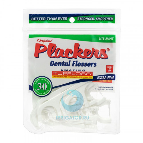 Plackers Dental Flossers MINT флоссер. 30 шт.