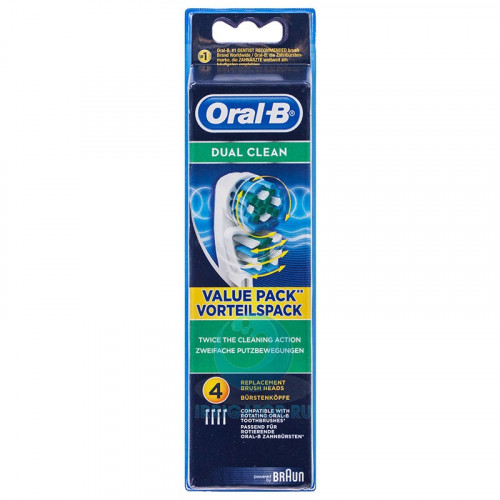 Насадки Braun Oral-B DUAL Clean, 4 шт