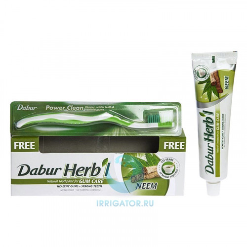 Dabur herb`l Ним + зубная щетка