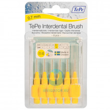 Ершики TePe Interdental Brush 0.7 мм Yellow