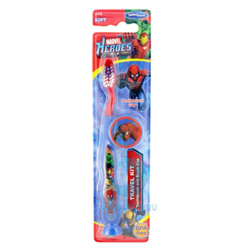 Зубная щетка Marvel Heroes MH-2 с колпачком, на присоске