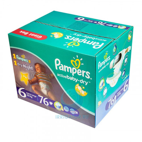 PAMPERS подгузники Activ Baby Extra Large 15+ кг Джамбо 76 шт PAMPERS подгузники Activ Baby Extra Large 15+ кг Джамбо 76 шт