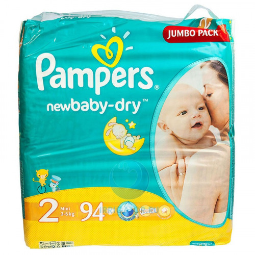 PAMPERS подгузники New Baby Mini 3-6 кг Джамбо 94 шт