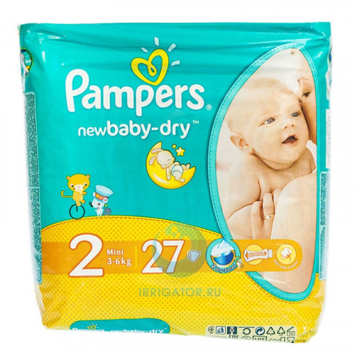 PAMPERS подгузники New Baby Mini 3-6 кг 27 шт PAMPERS подгузники New Baby Mini 3-6 кг 27 шт