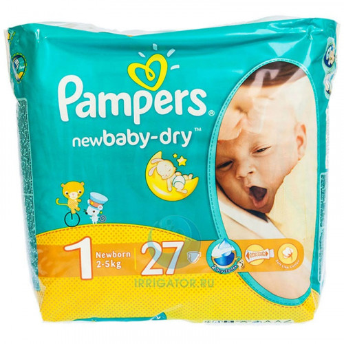 PAMPERS подгузники New Baby Newborn 2-5 кг 27 шт