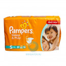 PAMPERS подгузники Sleep & Play Junior 11-18 кг Джайнт 74 шт