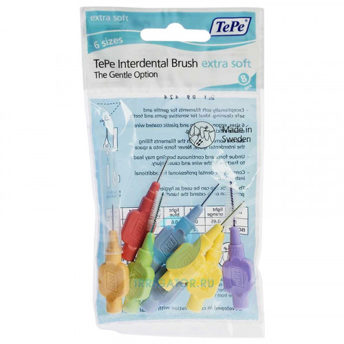 Ершики TePe Interdental Brush extra soft разного диаметра