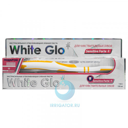 Зубная паста White Glo Sensitive отбеливающая, 100 мл