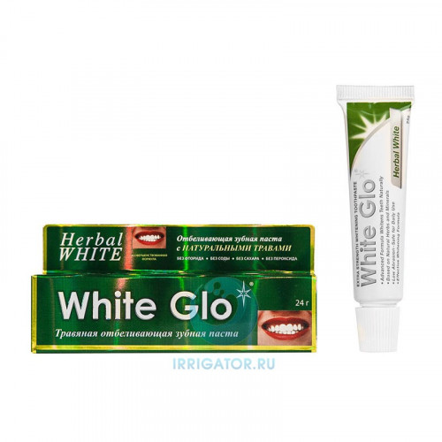 Зубная паста White Glo Herbal White отбеливающая, 24 мл
