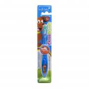 Зубная щетка Brush Baby FlossBrush BRB216 с присоской, голубая, от 6 лет