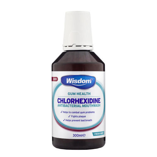 Ополаскиватель Wisdom Chlorhexidine Fresh Mint 0.2%, с хлоргексидином, 300 мл